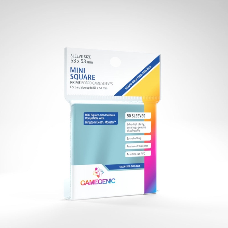 GameGenic - PRIME Sleeves: 53 x 53mm Mini Square (DARK BLUE)