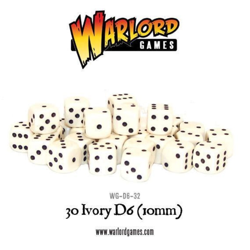 Warlord - Spot dice 10mm - Ivory (30)