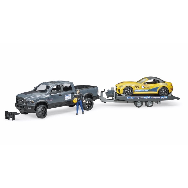 Bruder - RAM 2500 Power Wagon w/ Roadster and Trailer