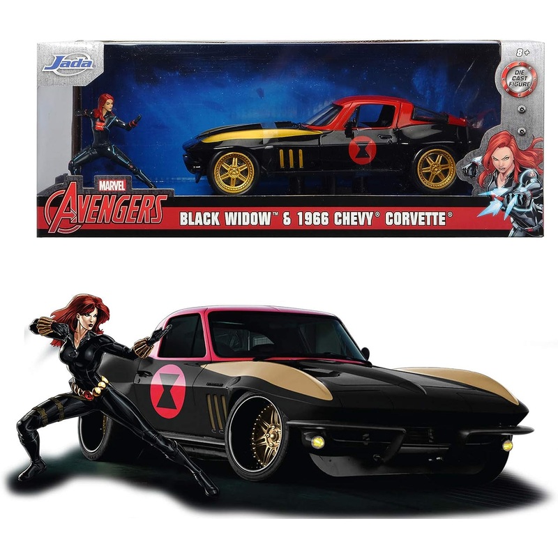 Jada - 1/24 Black Widow & Chevy Corvette 1966 (Marvel)
