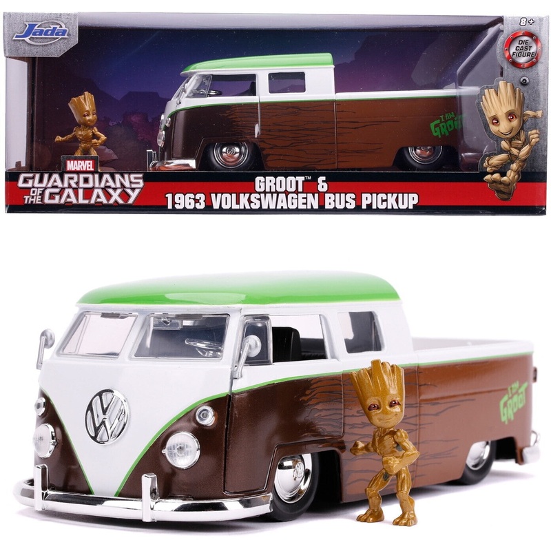 Jada - 1/24 Groot & VW Pick-Up Bus 1963 (Marvel)