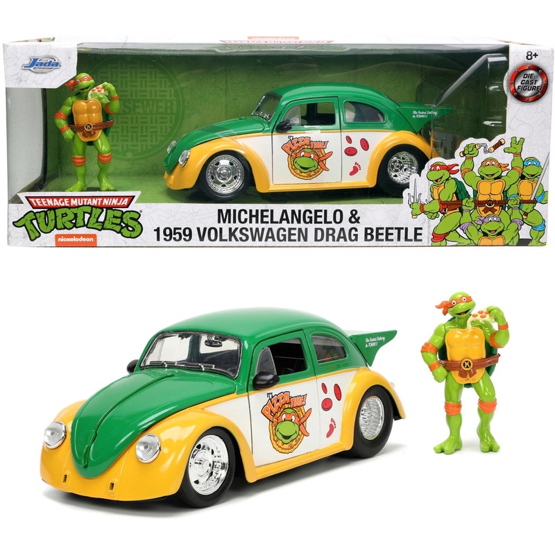 Jada - 1/24 Michelangelo & VW Drag Beetle 1959 (Hollywood Rides)