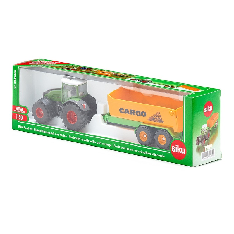 Siku - 1/50 Fendt w/ Hooklift Trailer and Carriage