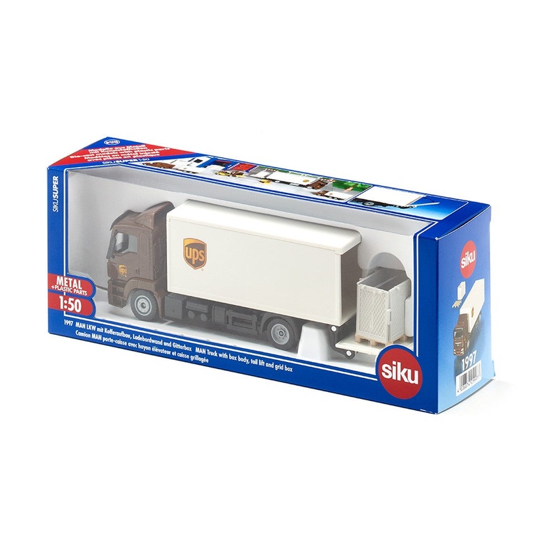 Siku - 1/50 UPS MAN Truck w/box body and tail lift