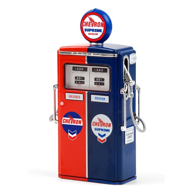 Greenlight - 1/18 Vintage Gas Pumps Series 9 Tokheim 350 Twin Gas Pump Chevron