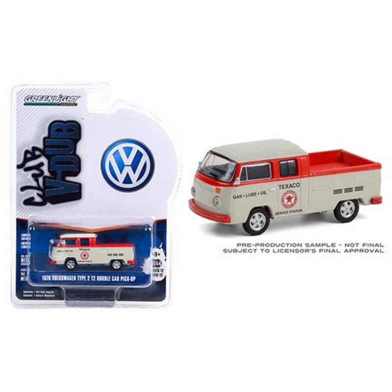 Greenlight - 1/64 Club Vee-Dub S12 1976 VW Type 2 T2 Double Cab Pick-Up