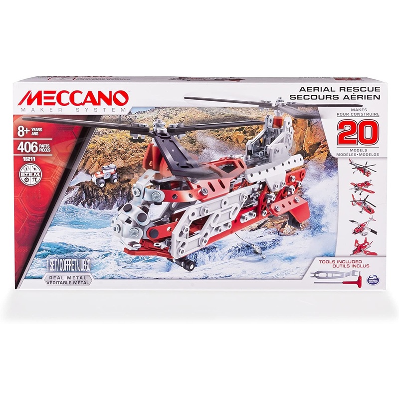 Meccano - 20 Model Set - Aerial Rescue (Helicopter)