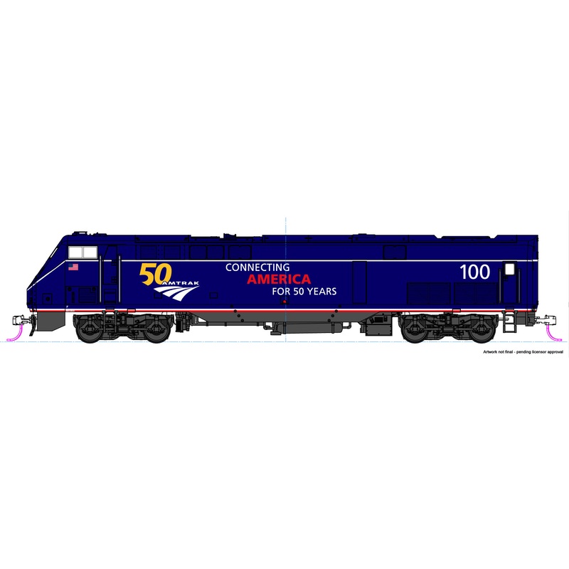 Kato 176-6035DCC N Scale GE P42 Genesis Amtrak Midnight Blue 50th Anniversary 100 with DCC