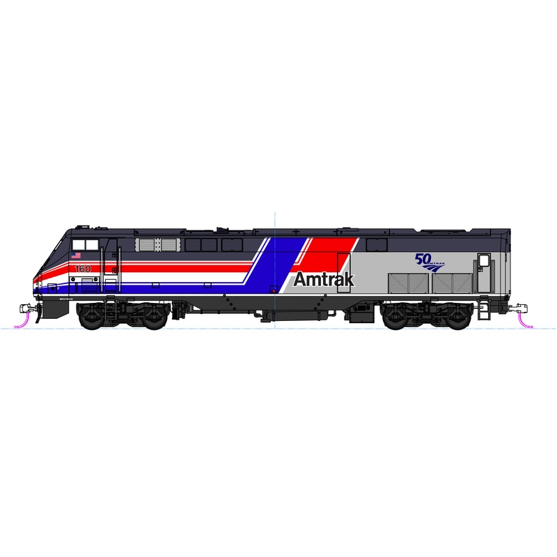 Kato 176-6038DCC N Scale GE P42 Genesis Amtrak Dash 8 Phase III 50th Anniversary 160 with DCC