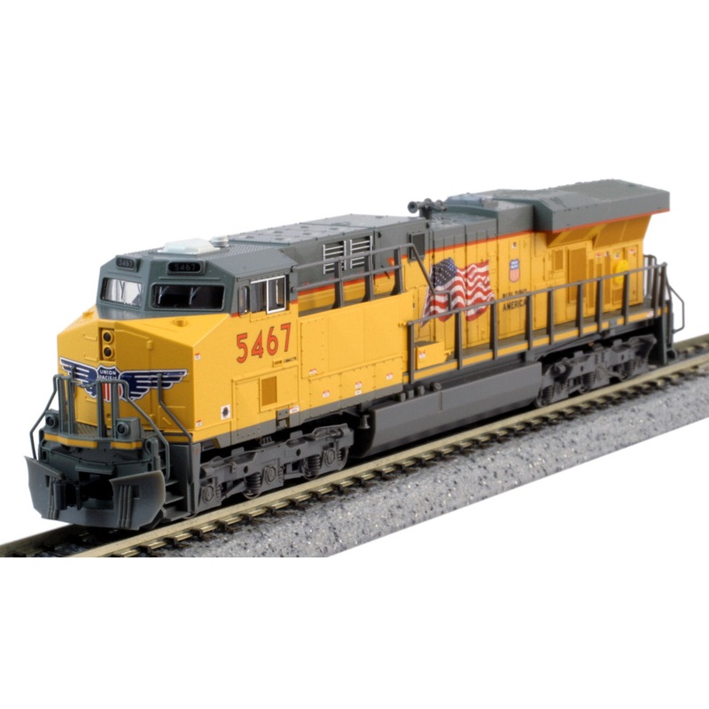 KATO 176-8933 N Scale GE ES44AC GEVO Diesel Locomotive Union Pacific Flag UP 5467