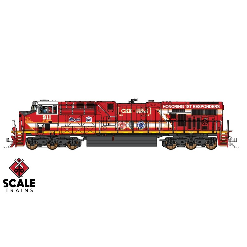 Fox Valley Models 10012 N Scale ES44AH "First Responders" CSX 911 DCC LokSound