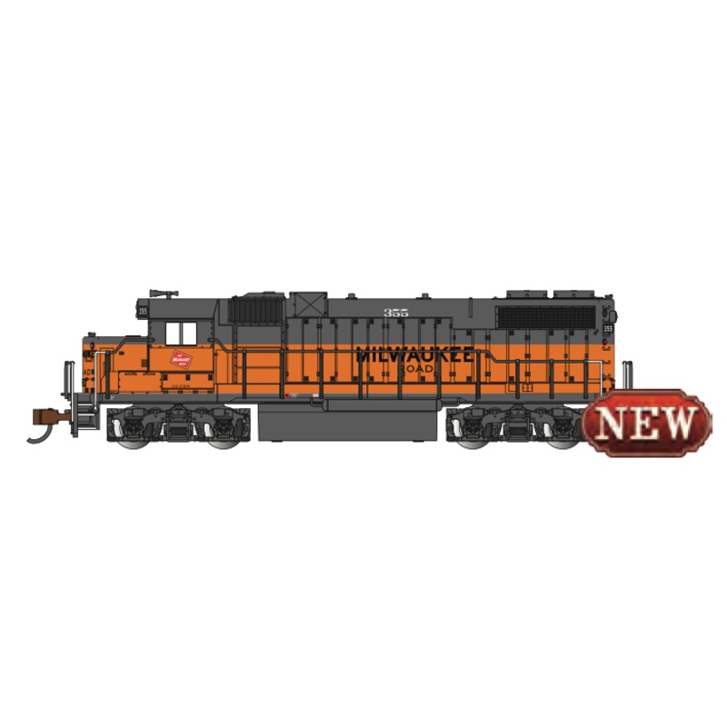 Bachmann 61753 N Scale EMD GP38 Diesel Milwaukee Road MILW 355