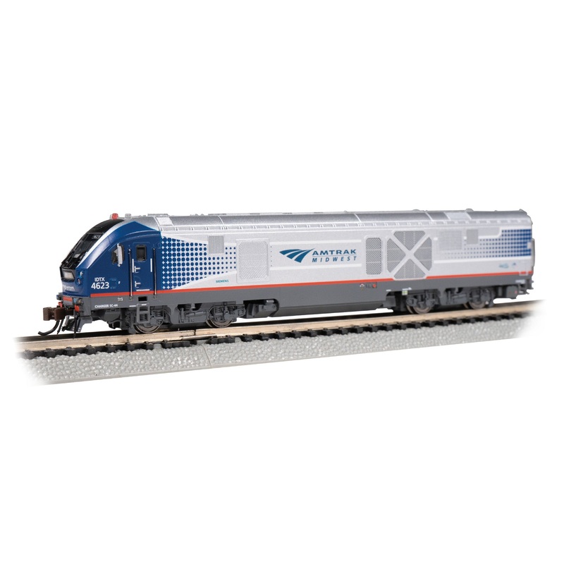 Bachmann 67951 N Scale Siemens SC-44 Charger Amtrak Midwest 4623 with DCC WOWSound