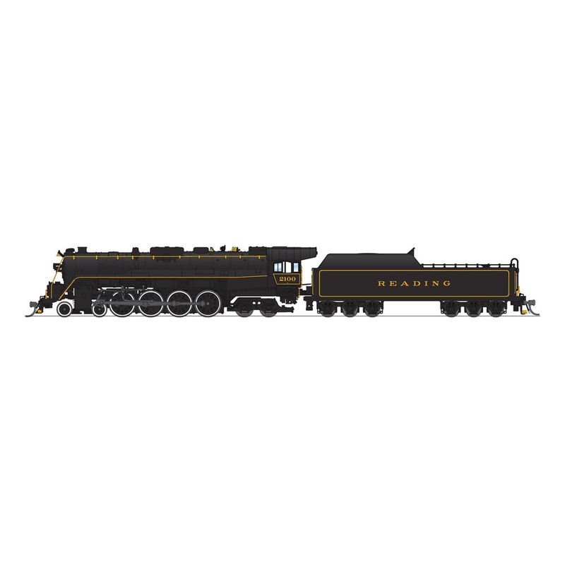 BLI 7404 N Scale 4-8-4 T1 Steam Locomotive Reading "In Service" RDG 2102 with Paragon4 DCC
