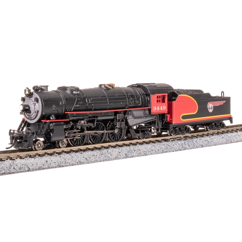 BLI 7982 N Scale USRA 4-6-2 Pacific Steam Locomotive Santa Fe "Warbonnet" 3449 Paragon4 DCC