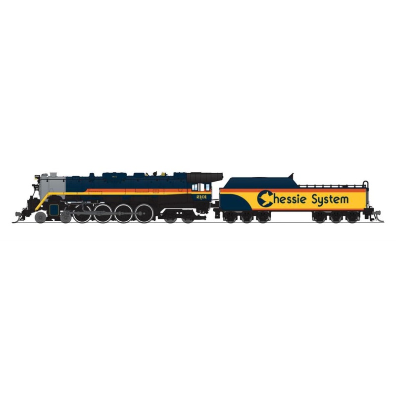 BLI 8244 N Scale 4-8-4 T1 Steam Locomotive Chessie System 2101 Stealth - DC