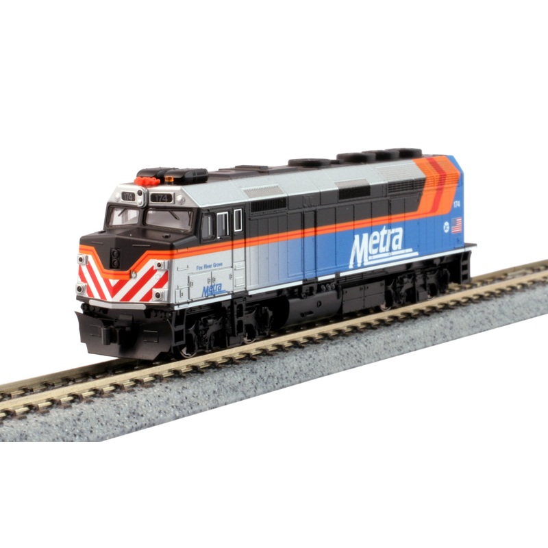 Kato 176-9105DCC N Scale EMD F40PH Diesel Metra "Fox River Grove" 174 with DCC