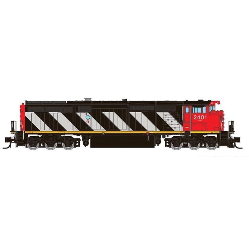 Rapido Trains 540533 N Scale GE Dash 8-40CM Canadian National "Stripes" CN 2401 with DCC Sound
