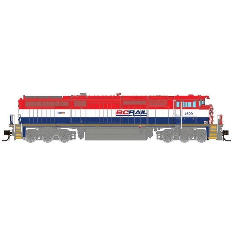 Rapido Trains 540549 N Scale GE Dash 8-40CM "Frame Stripe" BC Rail 4612 with DCC and Sound