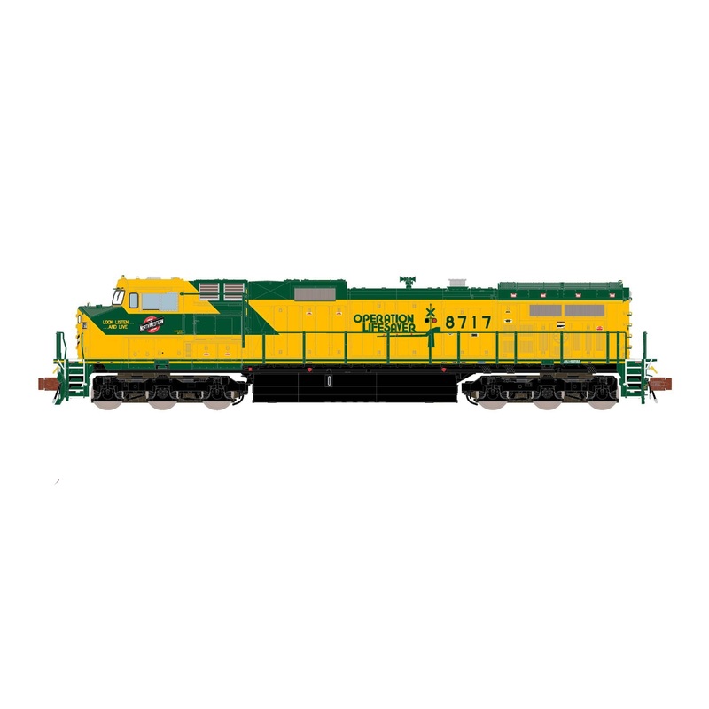 ScaleTrains Rivet 38707 N Scale GE DASH 9 Diesel Chicago & NorthWestern 8727 DCC & Sound