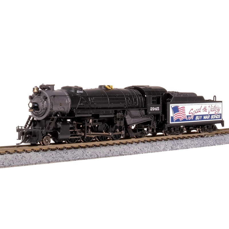 BLI 7842 N Scale USRA 2-8-2 Mikado Steam Locomotive Buy War Bonds 2945 Paragon4 DCC