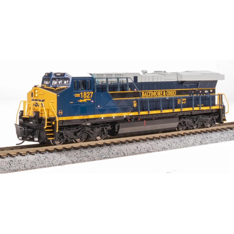 BLI 8619 N Scale GE ES44AC Diesel CSX 1827 Paragon4 (Baltimore & Ohio Heritage)