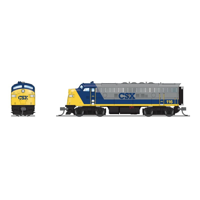 BLI 9263 N Scale EMD Diesel F7A CSX "YN2 Paint" 116 Paragon4 (Sound/DC/DCC)