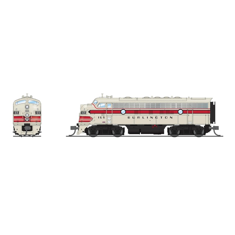 BLI 9279 N Scale EMD Diesel F7A Burlington CB&Q 169A Stealth (DCC Ready)