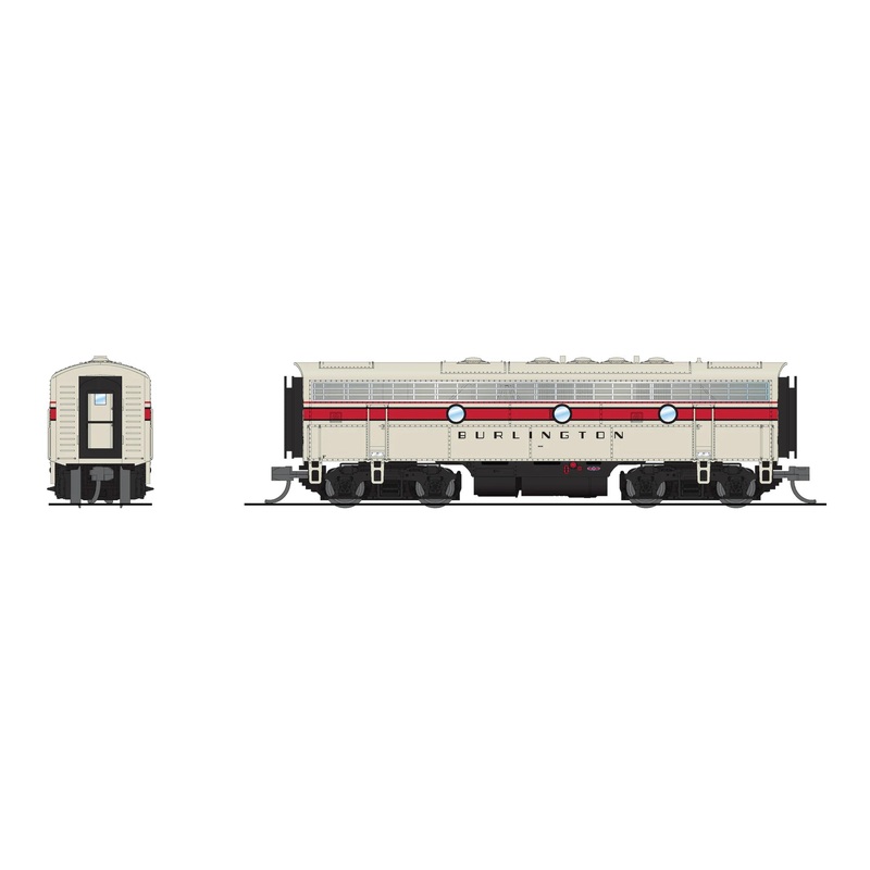 BLI 9280 N Scale EMD Diesel F7B Burlington CB&Q 169B Stealth (DCC Ready)