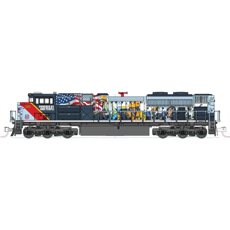 Kato 176-8412LS N Scale EMD SD70ACe Union Pacific UP 1111 (Powered by Our People - DCC & Sound)