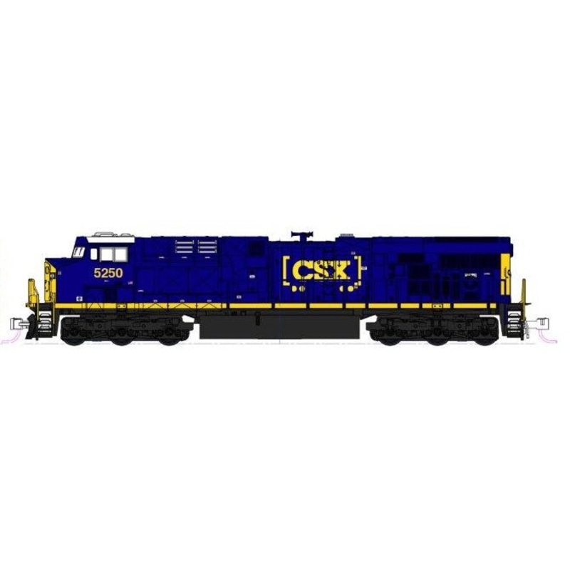 KATO 176-8936LS N Scale GE ES44AC GEVO Diesel CSX 5250 with DCC & Sound (Dark Future Boxcar Logo)