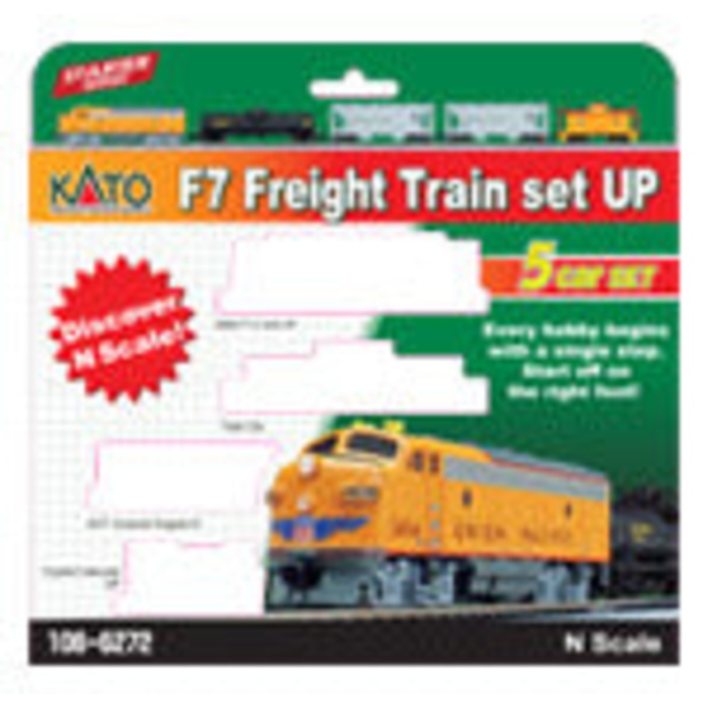 Kato 106-6272-LS N Scale F7 Freight Train Set - Union Pacific with DCC and Sound