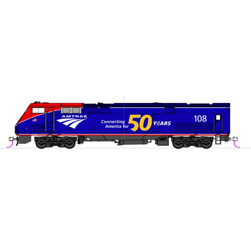 Kato 176-6037DCC N Scale GE P42 Genesis Amtrak Phase VI 50th Anniversary 08 with DCC