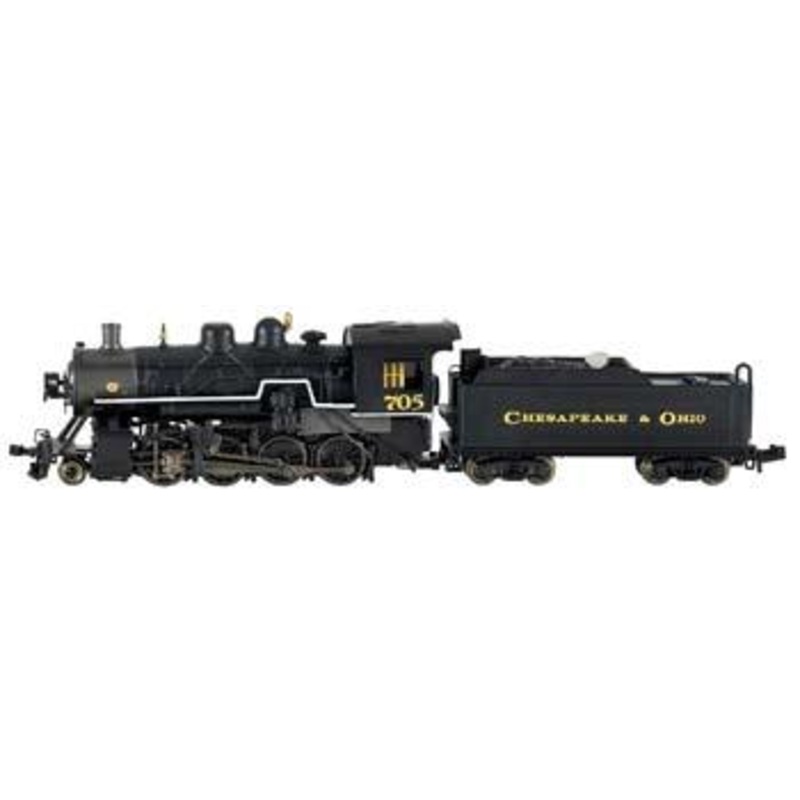 Bachmann Spectrum 84554 N Scale 2-8-0 Consolidation Steam Loco C&O 705 with DCC - USED