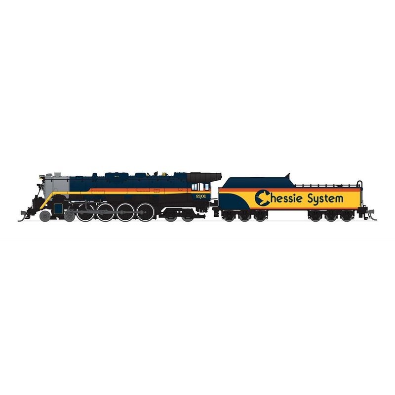 BLI 7406 N Scale 4-8-4 T1 Steam Locomotive Chessie Steam Special 2101 with Paragon4 DCC