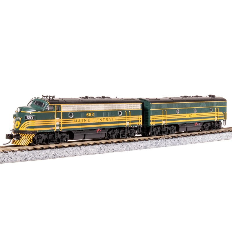 BLI 7723 N Scale EMD Diesel F3A/B Set Maine Central MEC 683/671B Paragon4 DCC