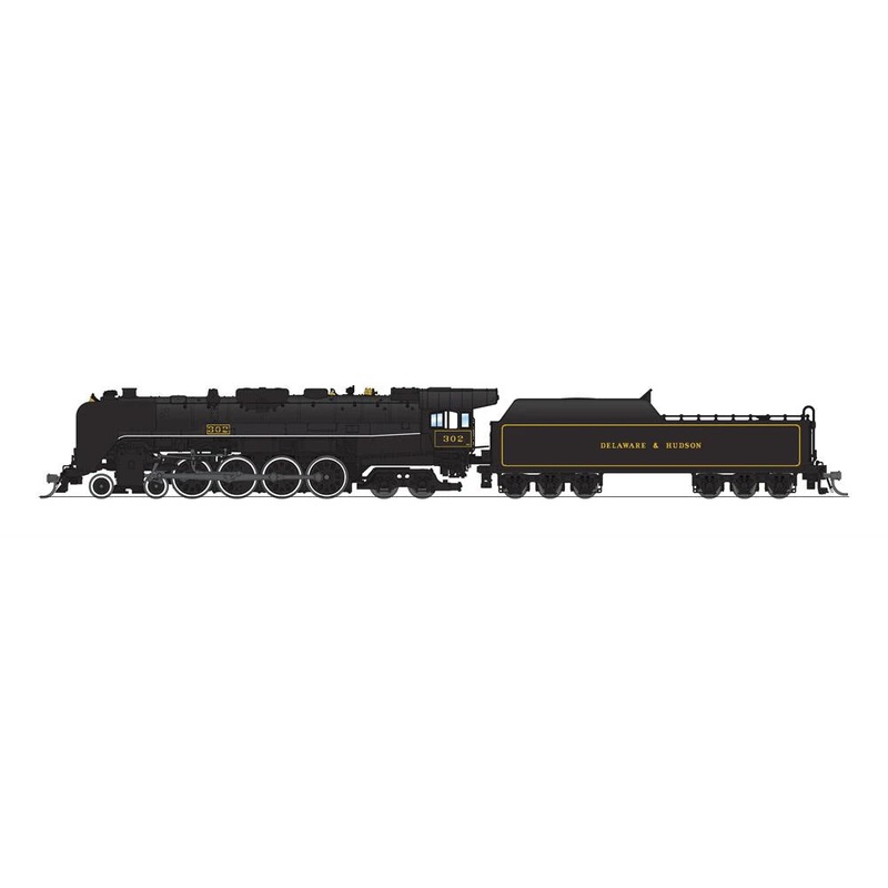 BLI 8247 N Scale 4-8-4 T1 Steam Locomotive Delaware & Hudson D&H 302 Stealth - DC