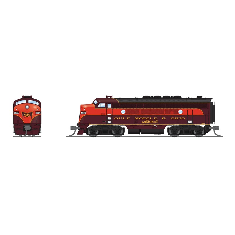 BLI 9209 N Scale EMD Diesel F3 A/B Gulf Mobile & Ohio GM&O 883/B80 Paragon4 (Sound/DC/DCC/Unpowered B)