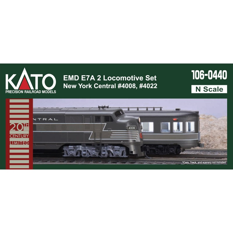 KATO 106-0440 N Scale EMD E7A New York Central NYC 4008 / 4022