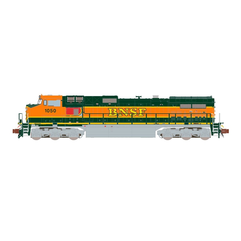 ScaleTrains Rivet 38683 N Scale GE DASH 9 Diesel BNSF Heritage I 1050 DCC & Sound