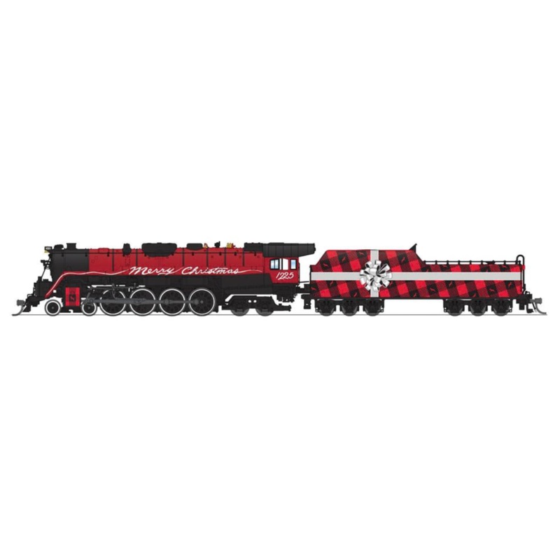 BLI 8248 N Scale 4-8-4 T1 Steam Locomotive Christmas 1225 Stealth - DC
