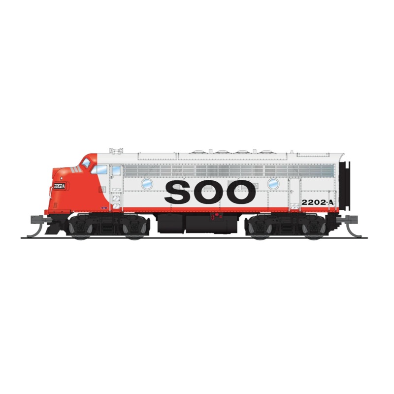 BLI 9267 N Scale EMD Diesel F7A SOO Line 2202A Paragon4 (Sound/DC/DCC)